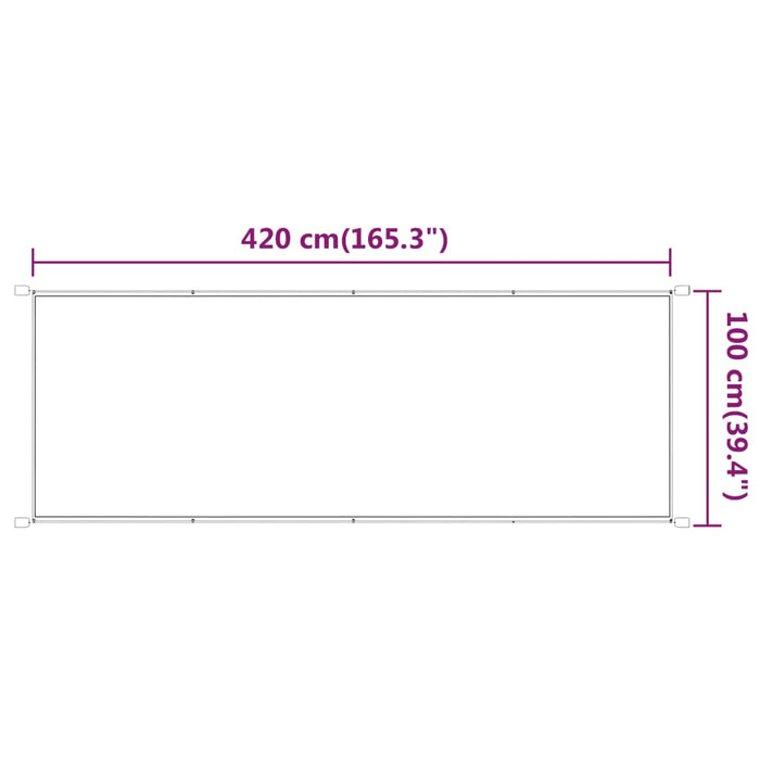 Vertikal markise lysegrønn 60x600 cm oxford stoff