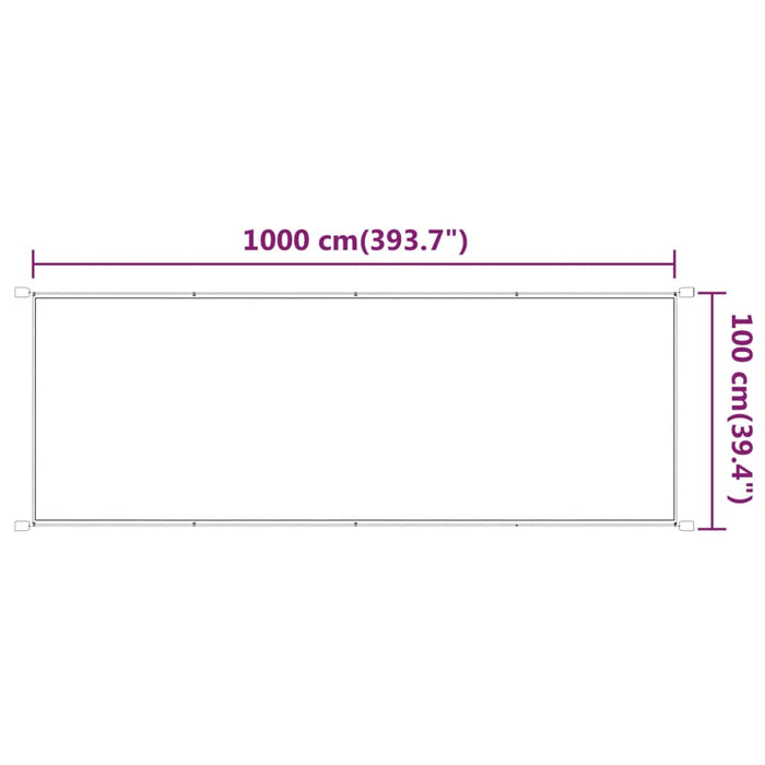 Vertikal markise lysegrønn 100x1000 cm oxford stoff