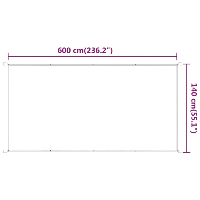 Vertikal markise lysegrønn 140x600 cm oxford stoff