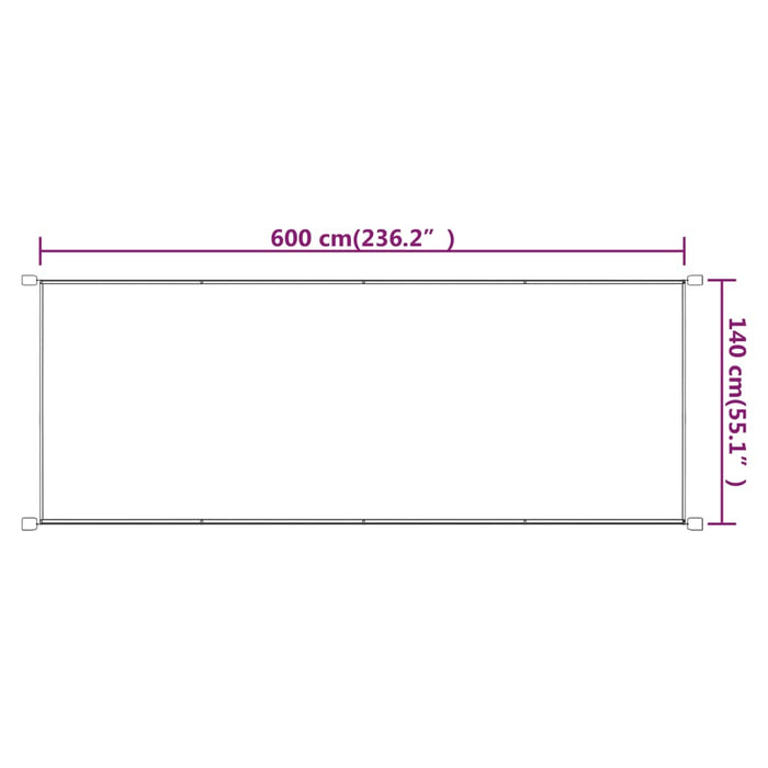 Vertikal markise terrakotta 140x600 cm oxford stoff