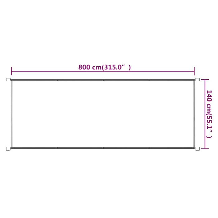 Vertikal markise blå 140x800 cm oxford stoff