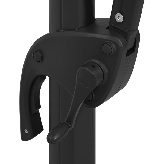 Parasoll med aluminiumsstang 4 nivåer 250x250 cm vinrød