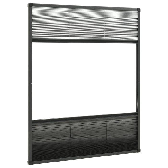 Plissert insektskjerm for vindu aluminium 80x100 cm solskjerm