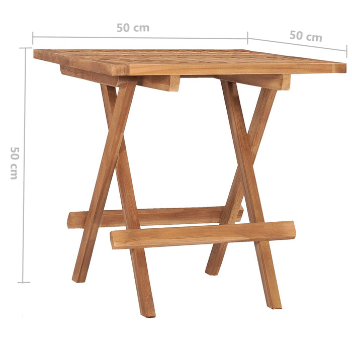 Sammenleggbart hagebord 50x50x50 cm heltre teak