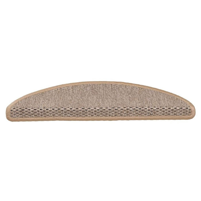 Selvklebende trappematter sisal 15 stk 56x17x3 cm lys beige