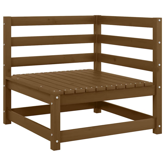 Utendørs hjørnesofaer 2 stk honningbrun heltre furu