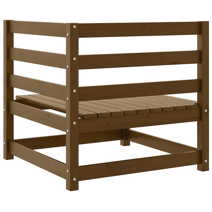 Utendørs hjørnesofaer 2 stk honningbrun heltre furu