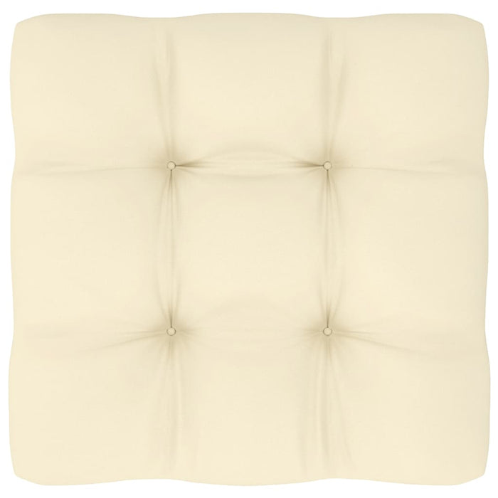 Utendørs hjørnesofa med puter kremhvite heltre furu