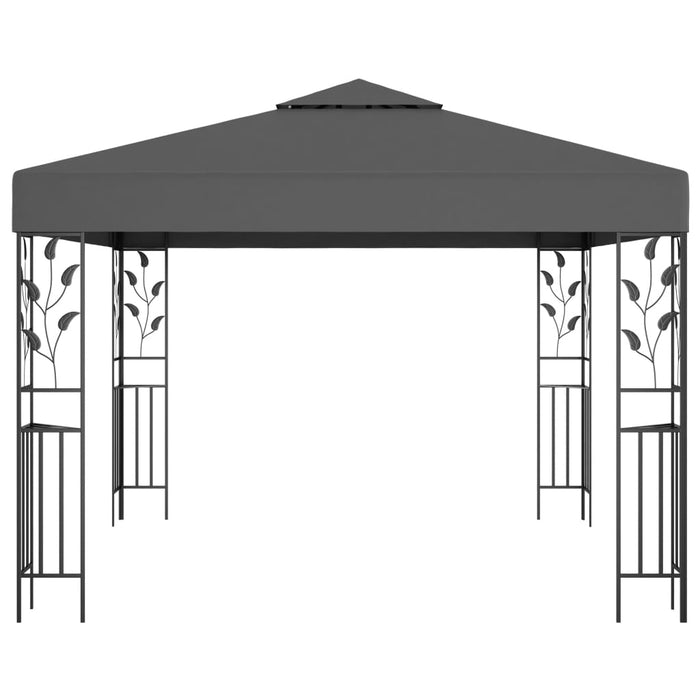 Paviljong med LED-lysslynge 3x3 m antrasitt