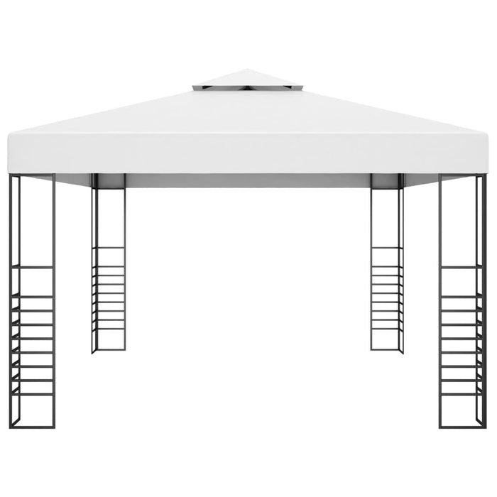 Paviljong med LED-lysslynge 4x3x2,7 m hvit