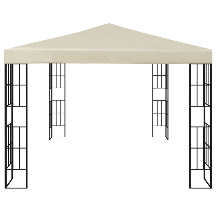 Paviljong med LED-lysslynge 3x4 m kremhvit