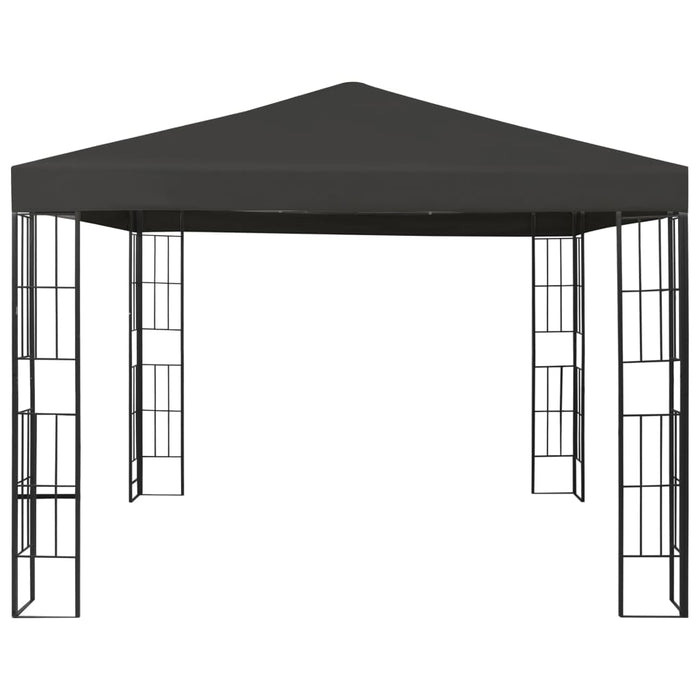 Paviljong med LED-lysslynge 3x3 m antrasitt