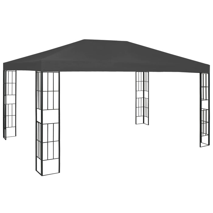 Paviljong med LED-lysslynge 3x4 m antrasitt