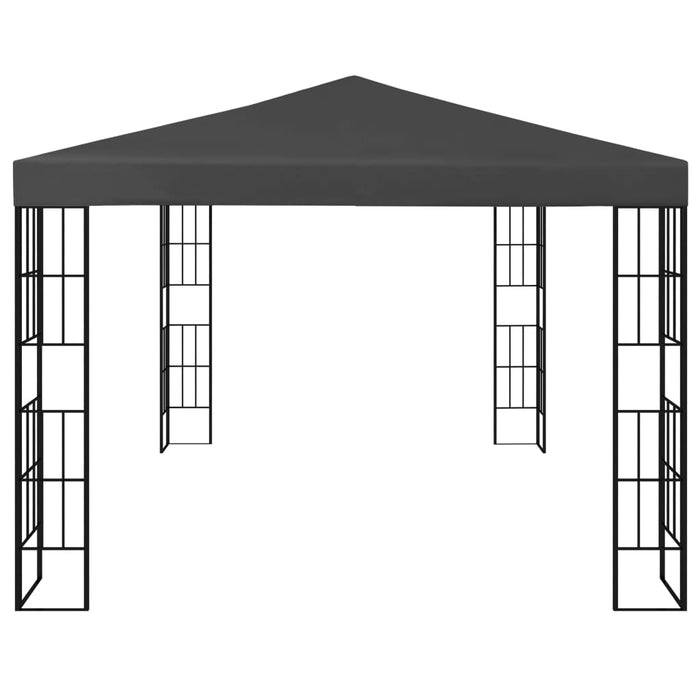 Paviljong med LED-lysslynge 3x4 m antrasitt