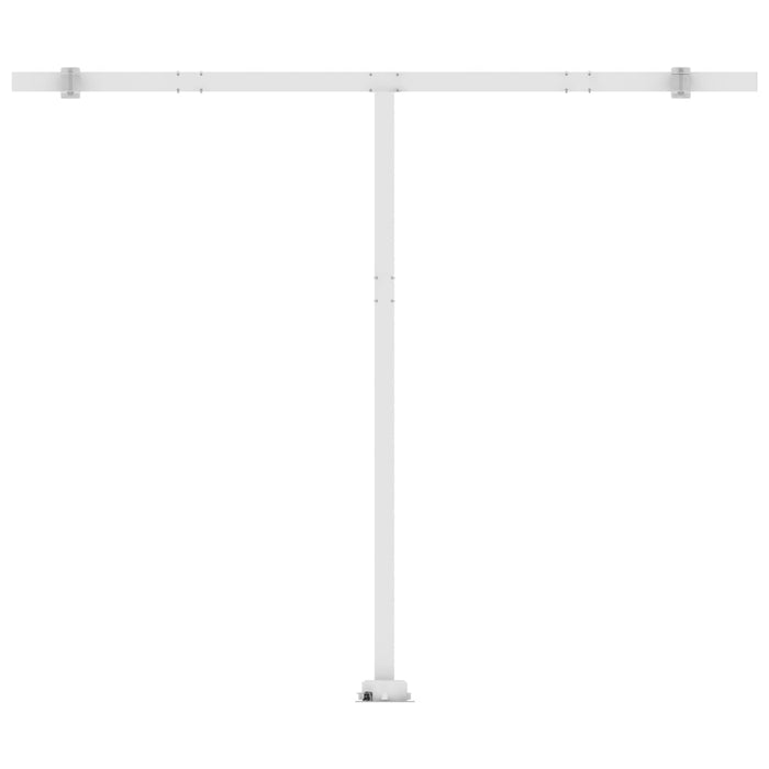 Manuell uttrekkbar markise med LED 400x300 cm antrasitt