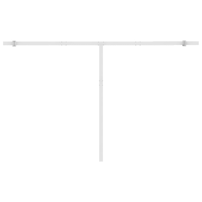 Manuell uttrekkbar markise med LED 450x300 cm oransje og brun