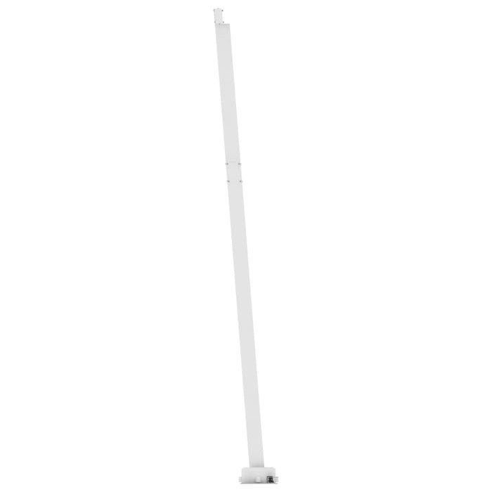 Manuell uttrekkbar markise med LED 500x350 cm kremhvit