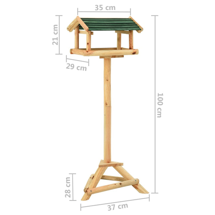 Fuglemater med stativ 37x28x100 heltre gran