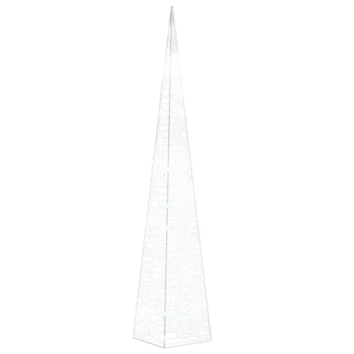 Dekorativ LED-lyskjegle i akryl kaldhvit 60 cm