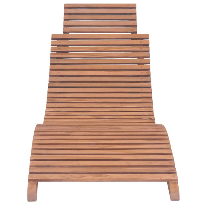 Sammenleggbare solsenger 2 stk heltre teak