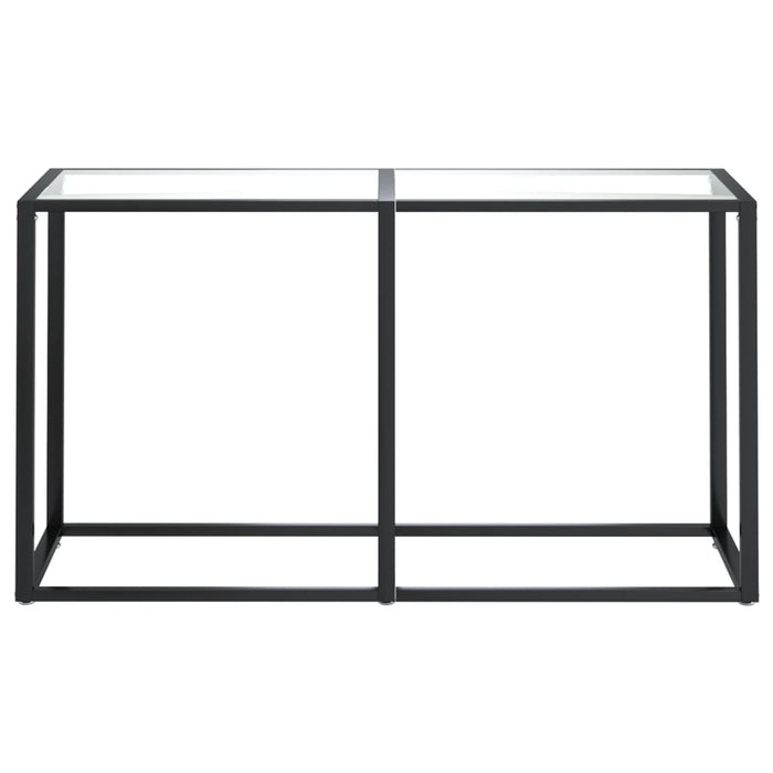 Konsollbord gjennomsiktig 140x35x75,5 cm herdet glass