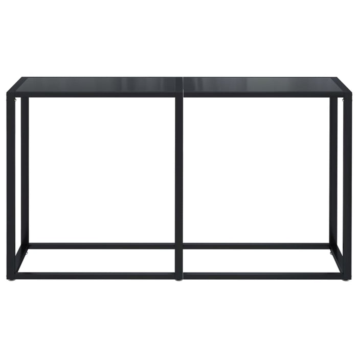 Konsollbord svart 140x35x75,5 cm herdet glass