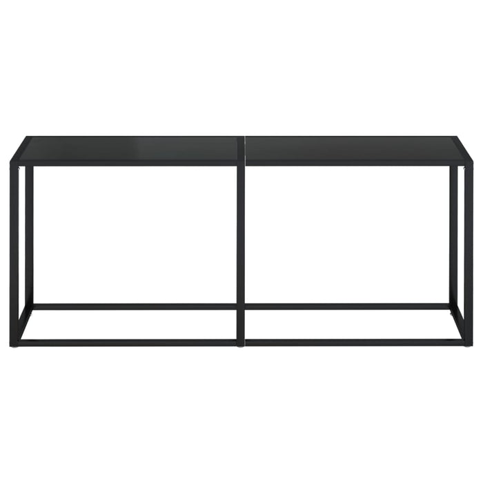 Konsollbord svart 180x35x75,5 cm herdet glass