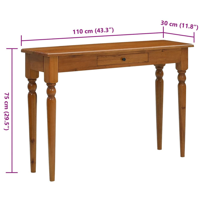 Konsollbord 110x30x75 cm heltre mahogni