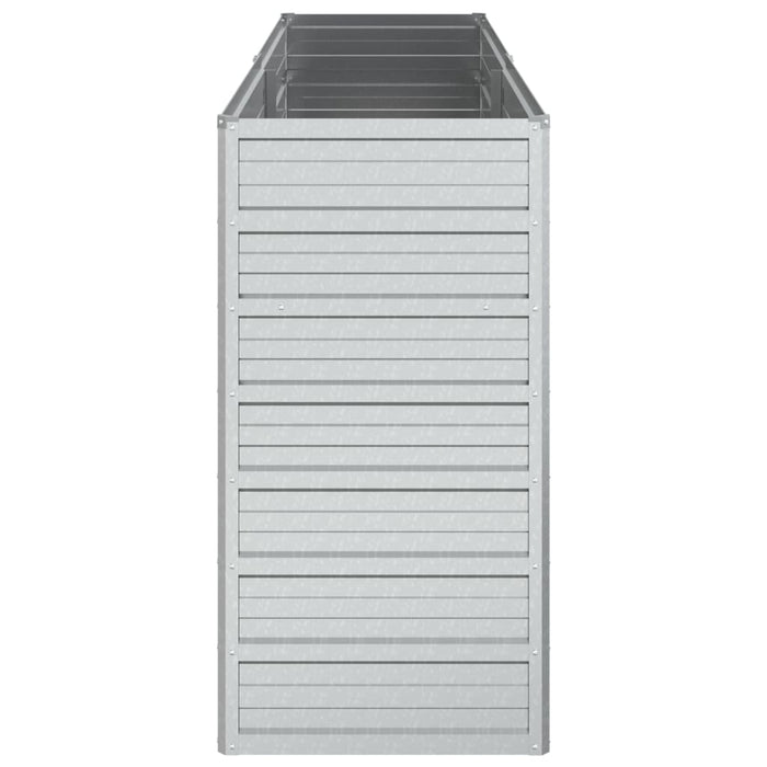 Høybed 160x40x77 cm galvanisert stål sølv