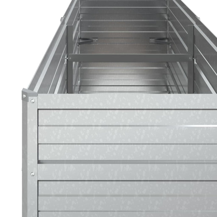 Høybed 160x40x77 cm galvanisert stål sølv