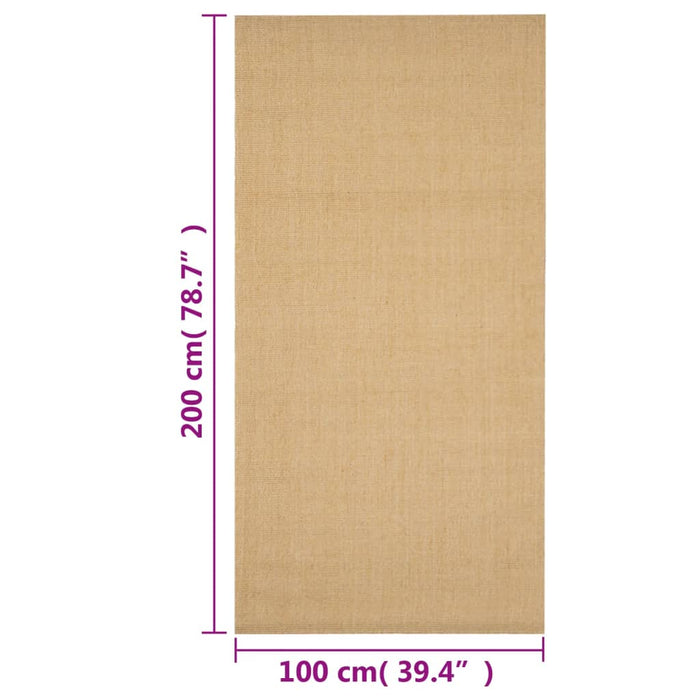 Teppe naturlig sisal 100x200 cm