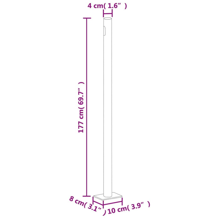 Uttrekkbar sidemarkise 180x600 cm brun