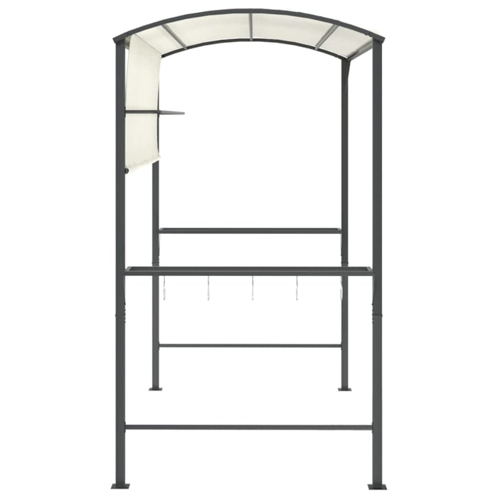 Paviljong med tak 220x110x200 cm kremhvit