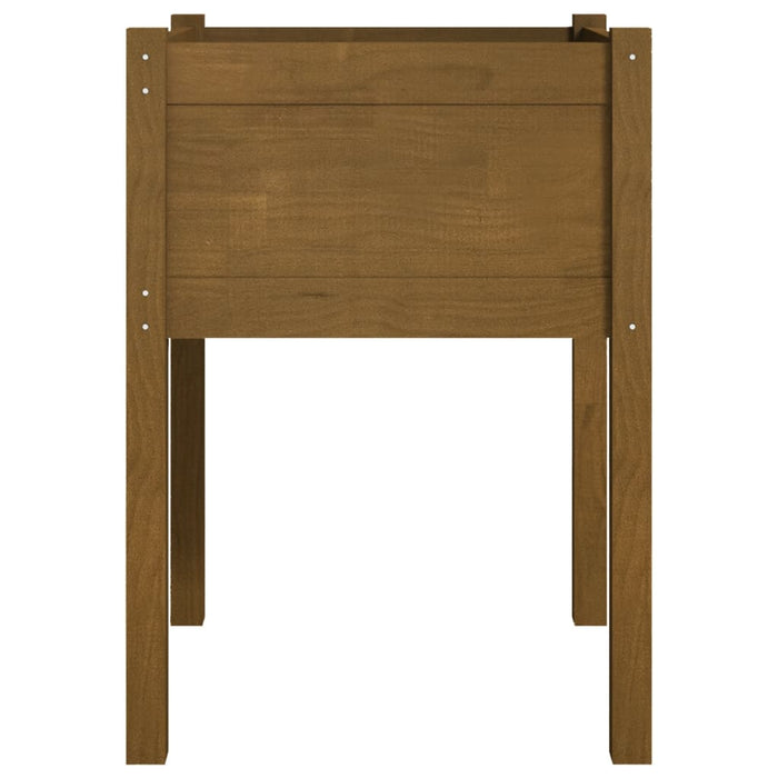 Plantekasser 2 stk honningbrun 50x50x70 cm heltre furu