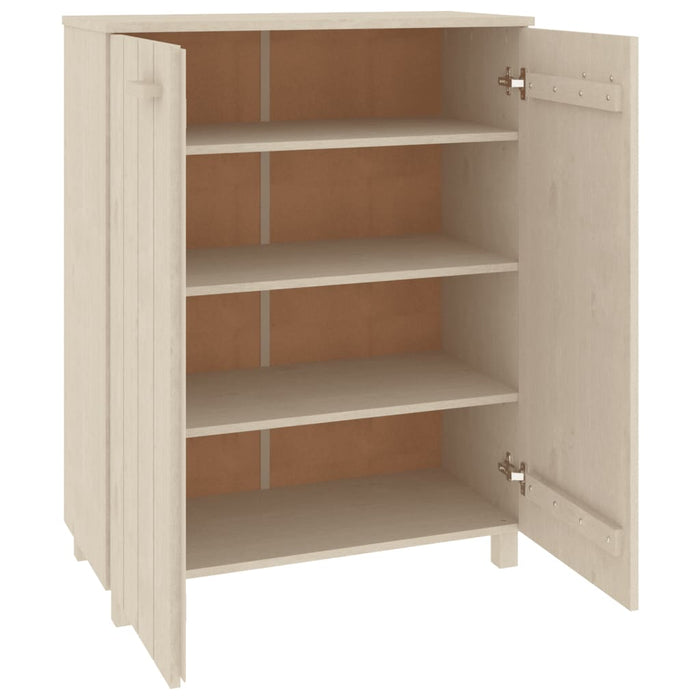 Skoskap HAMAR honningbrun 85x40x108 cm heltre furu