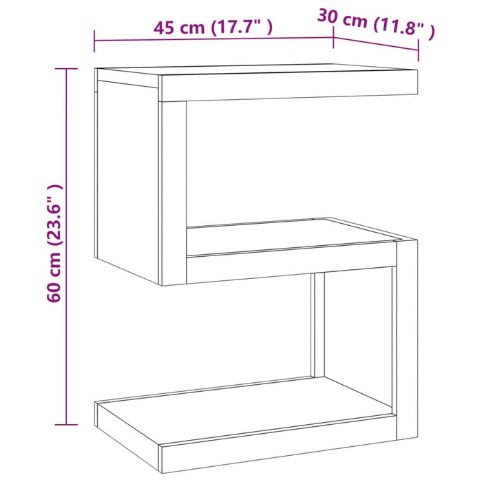 Sidebord 45x30x60 cm heltre teak