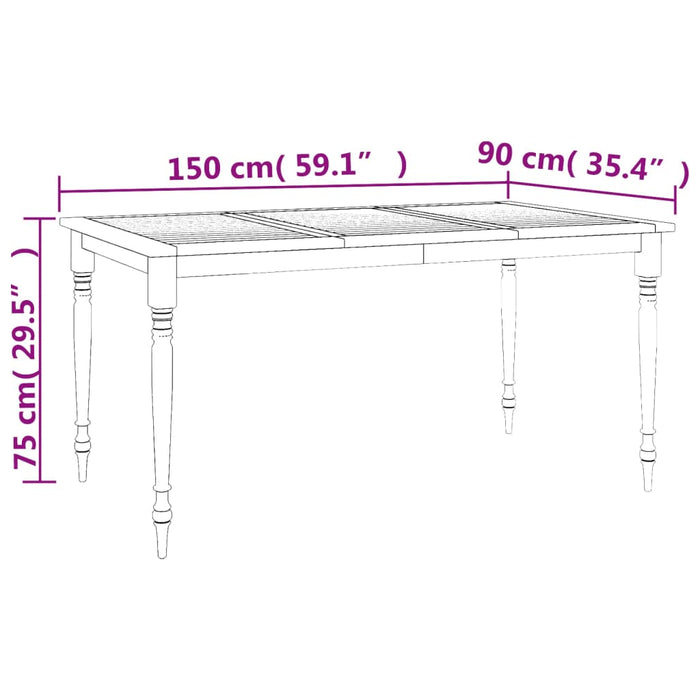 Hagespisegruppe 5 deler heltre teak