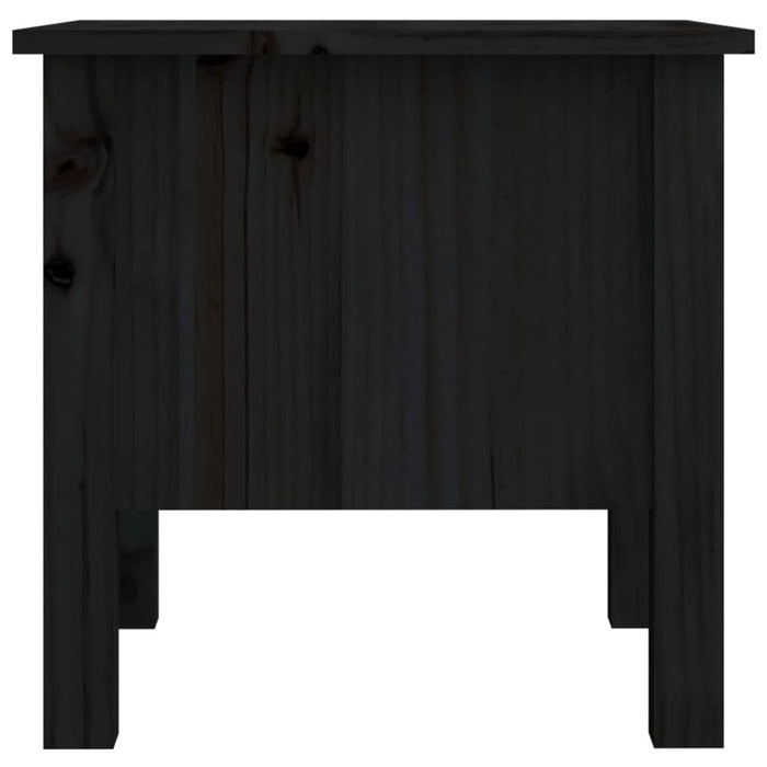 Sidebord 2 stk svart 40x40x39 cm heltre furu