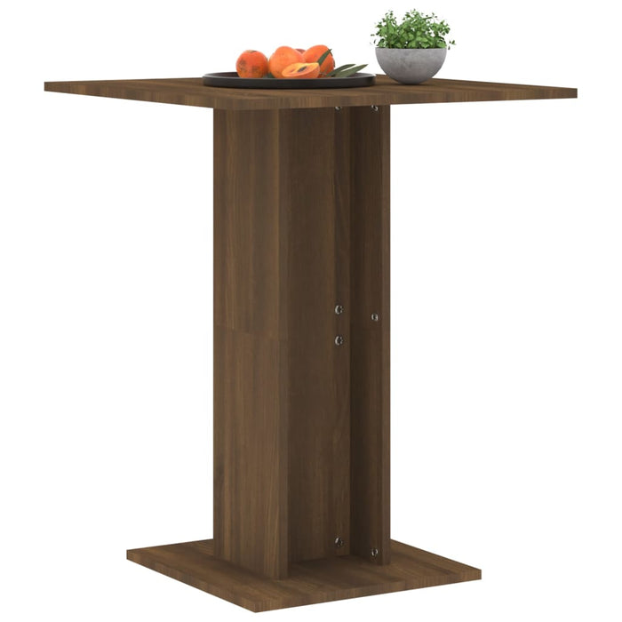 Bistrobord brun eik 60x60x75 cm konstruert tre