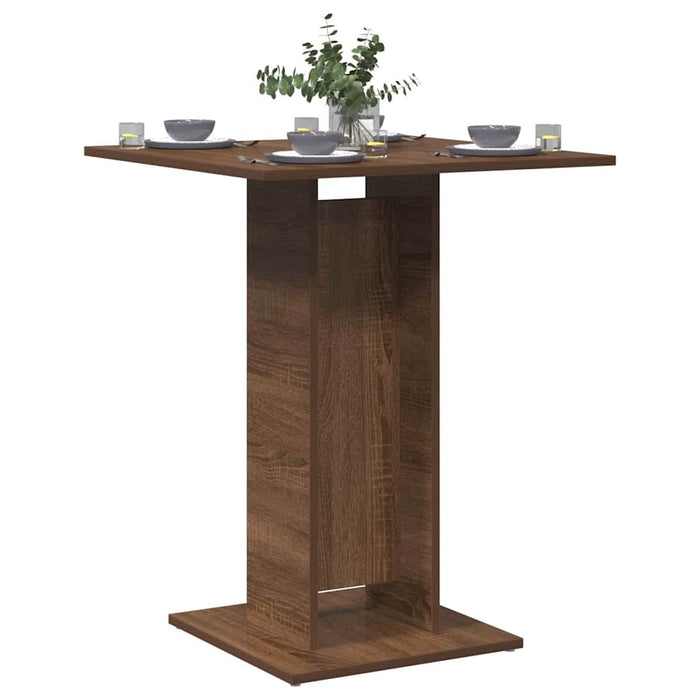 Bistrobord brun eik 60x60x75 cm konstruert tre