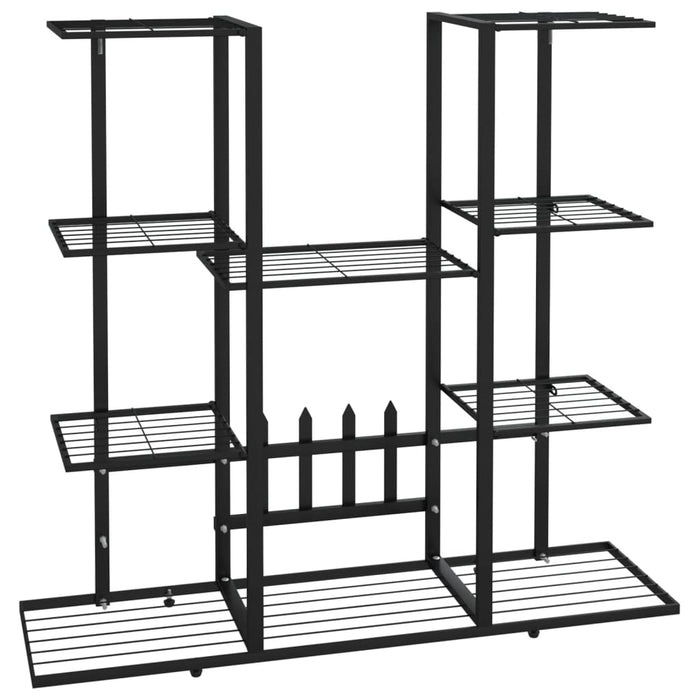 Blomsterstativ 94,5x25x89 cm svart jern