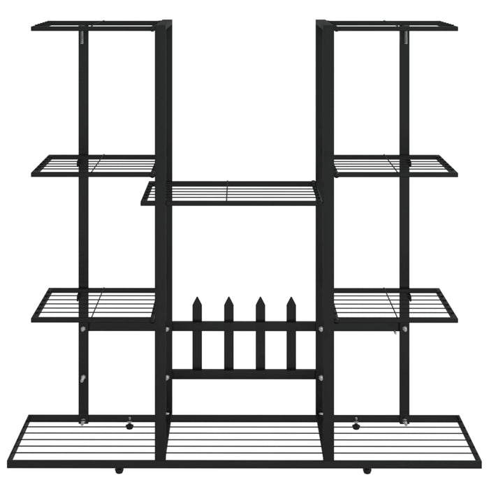 Blomsterstativ 94,5x25x89 cm svart jern