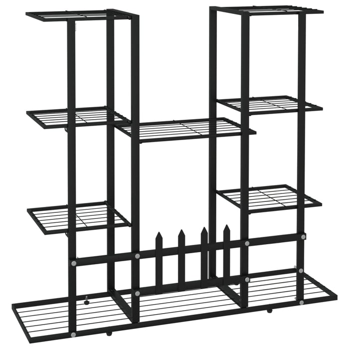 Blomsterstativ 94,5x25x89 cm svart jern