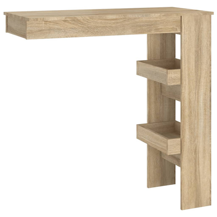 Veggmontert barbord sonoma eik 102x45x103,5 cm konstruert tre