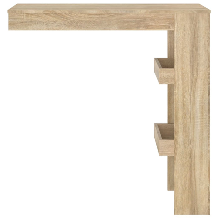 Veggmontert barbord sonoma eik 102x45x103,5 cm konstruert tre