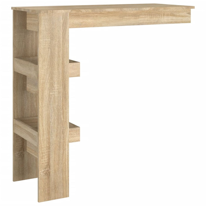 Veggmontert barbord sonoma eik 102x45x103,5 cm konstruert tre