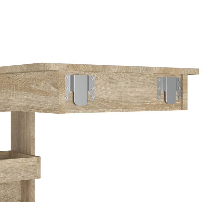 Veggmontert barbord sonoma eik 102x45x103,5 cm konstruert tre