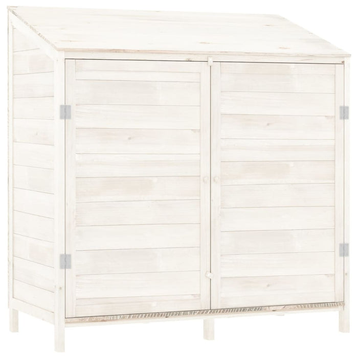 Hageskur hvit 102x52x112 cm heltre gran