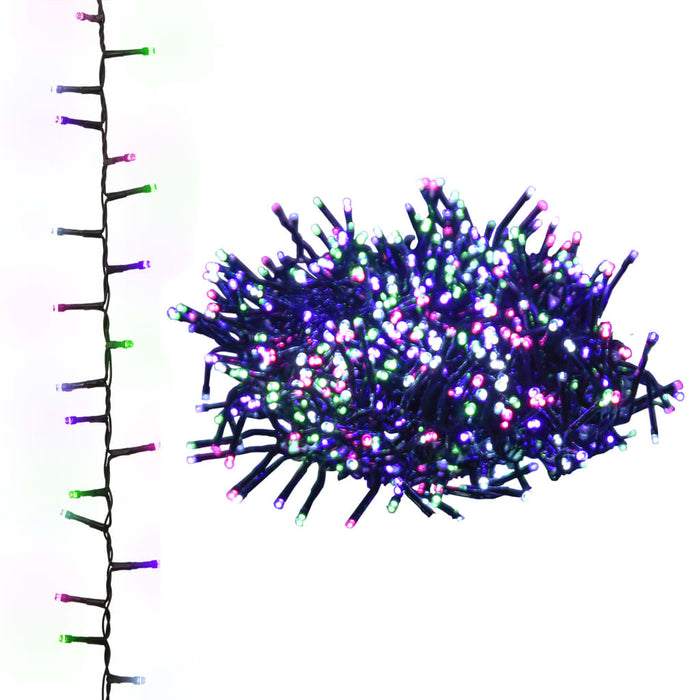 LED-strenglys med 2000 lysdioder pastell flerfarget 45 m PVC