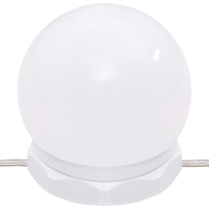 Sminkebordsett med LED betonggrå konstruert tre